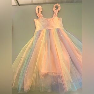 Tulle toddler girl princess dress.